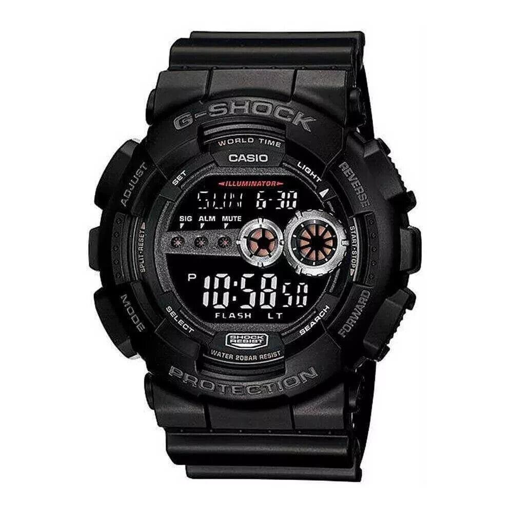 Casio G-shock Black Resin Digital Men`s Watch GD100-1B