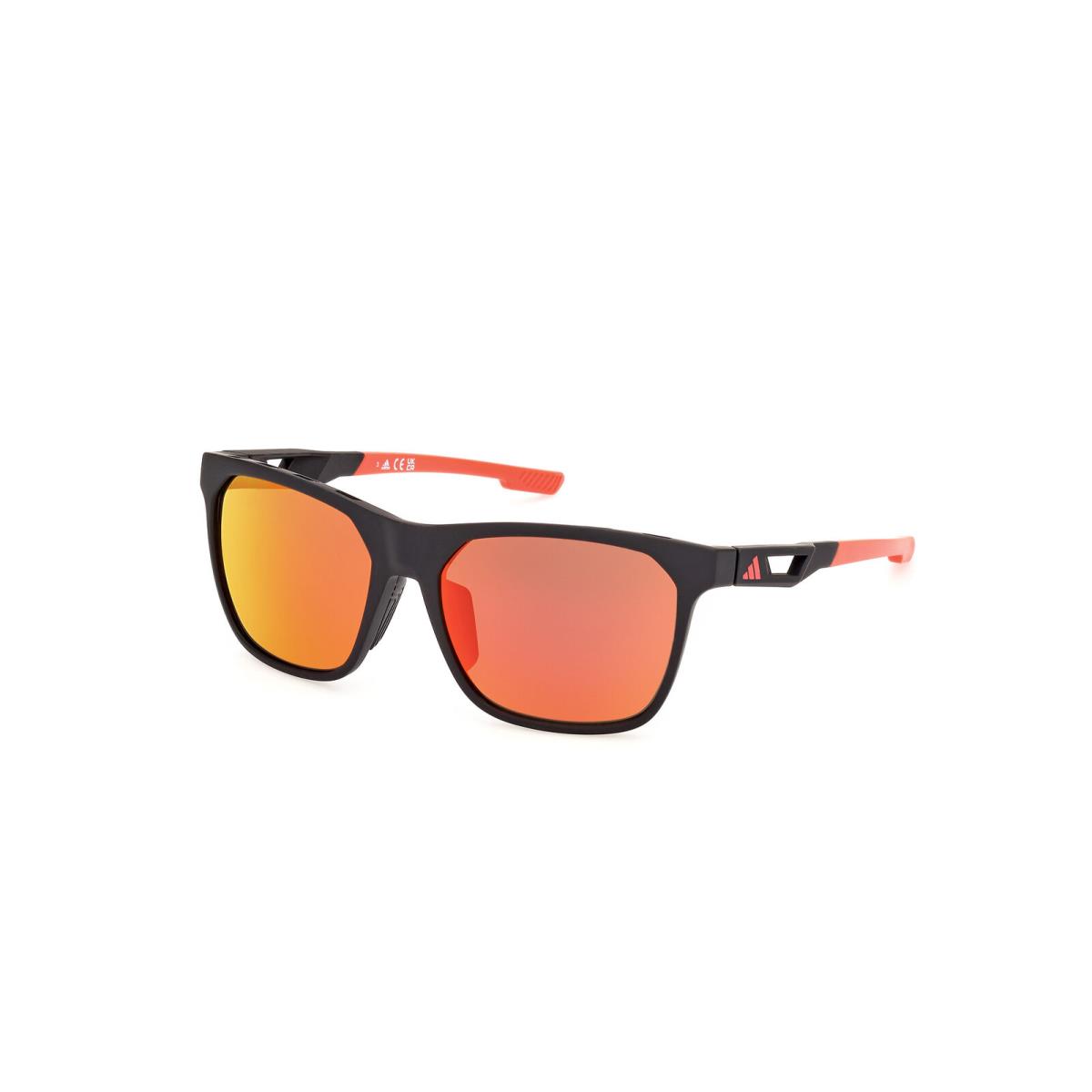 Adidas Sport SP0091 Sunglasses Sun Glasses 02L Black 55 Unisex