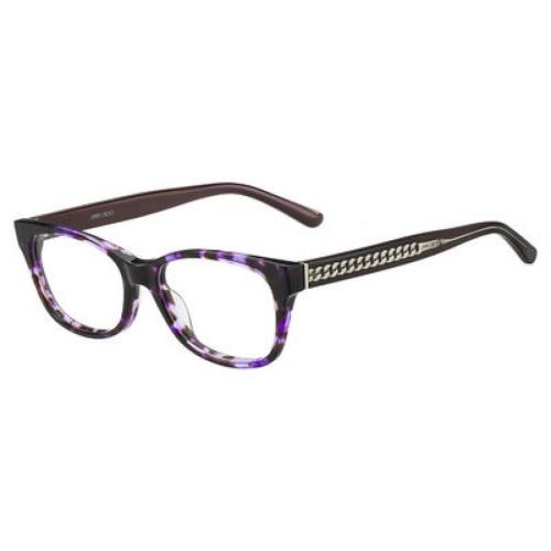 Jimmy Choo 193 Eyeglasses Violet Havana Brown 52-16-140 JC193 0F7X J