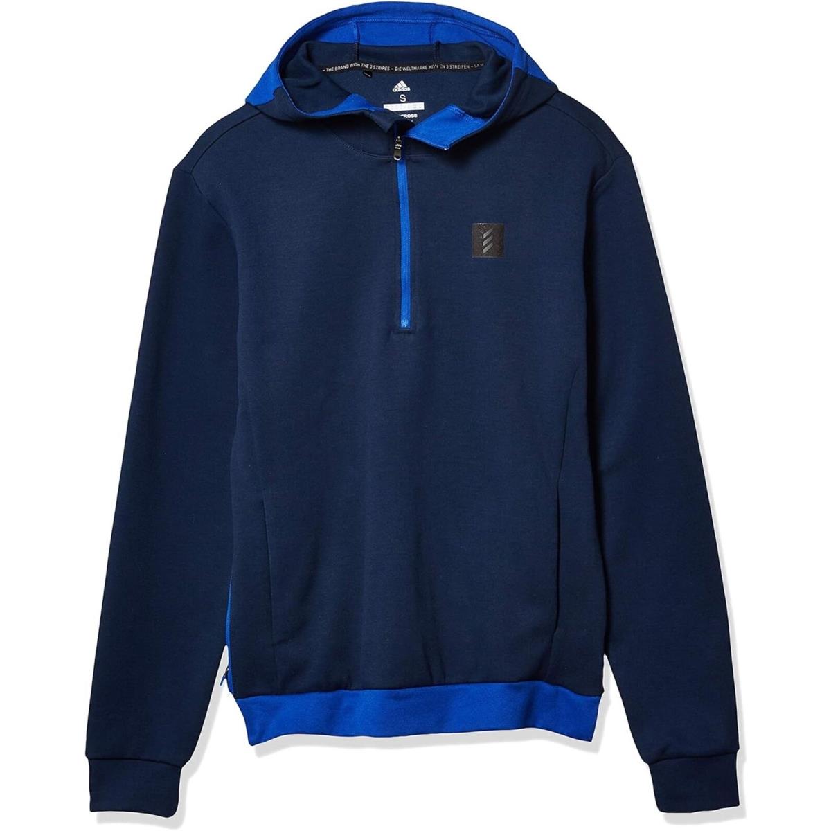 Adidas Mens Adicross Hoodie Sweatshirt Blue Medium