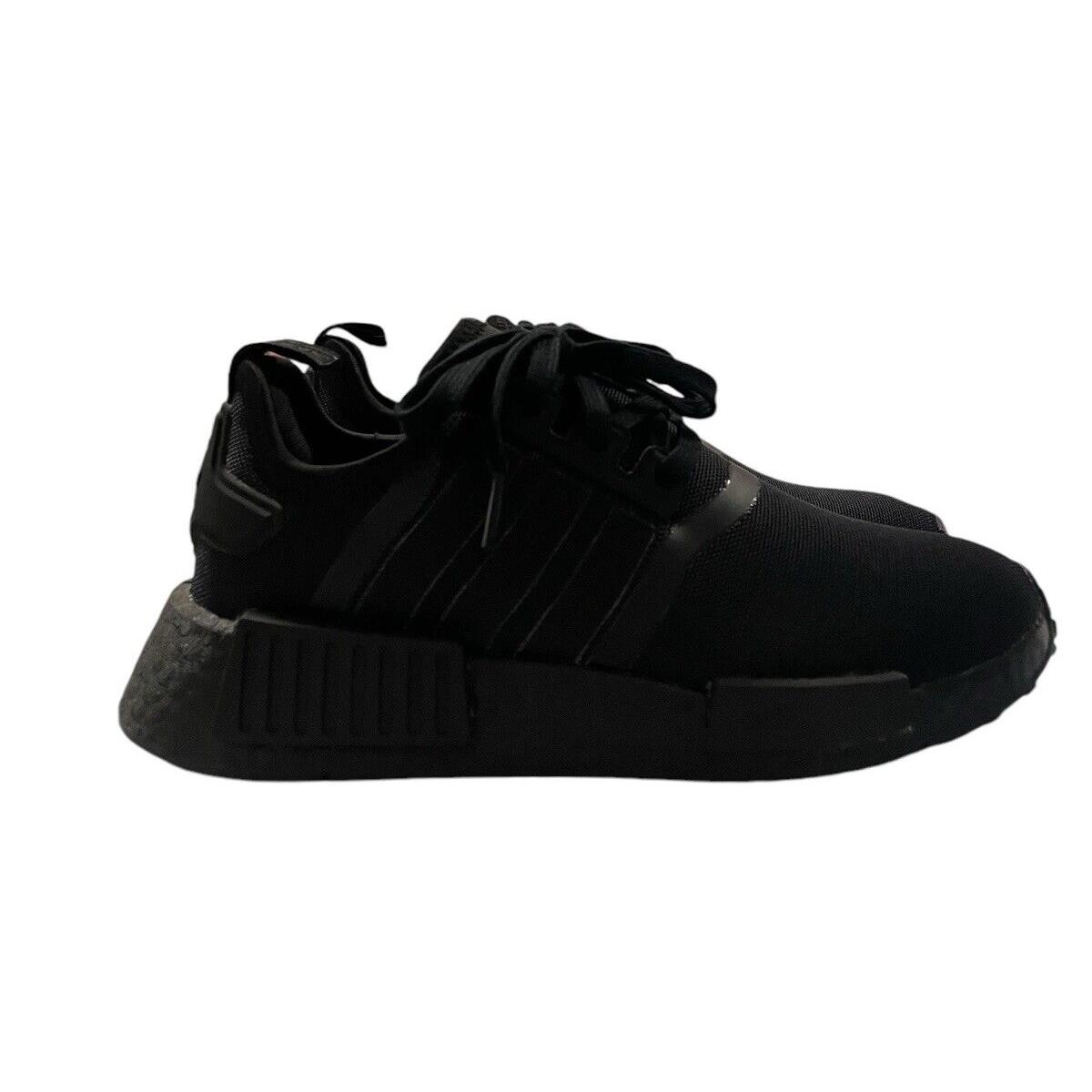 Adidas Nmd R1 J Big Kids Size 5 = Wmns 6 Running Shoe Triple Black Sneaker