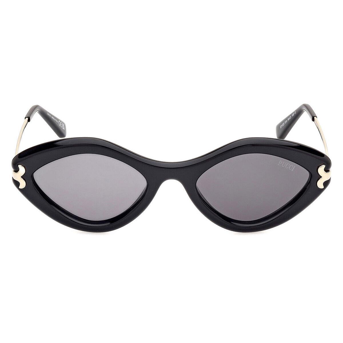 Emilio Pucci EP0223 Sunglasses Women Shiny Black 54mm