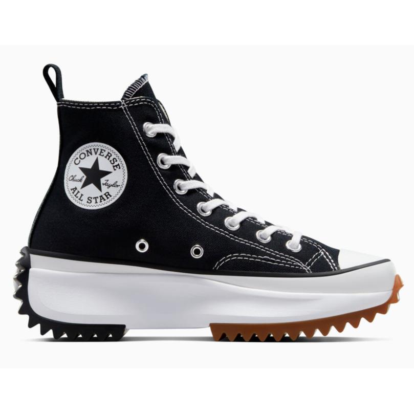 Womens Converse Run Star Hike Black White Canvas Shoes