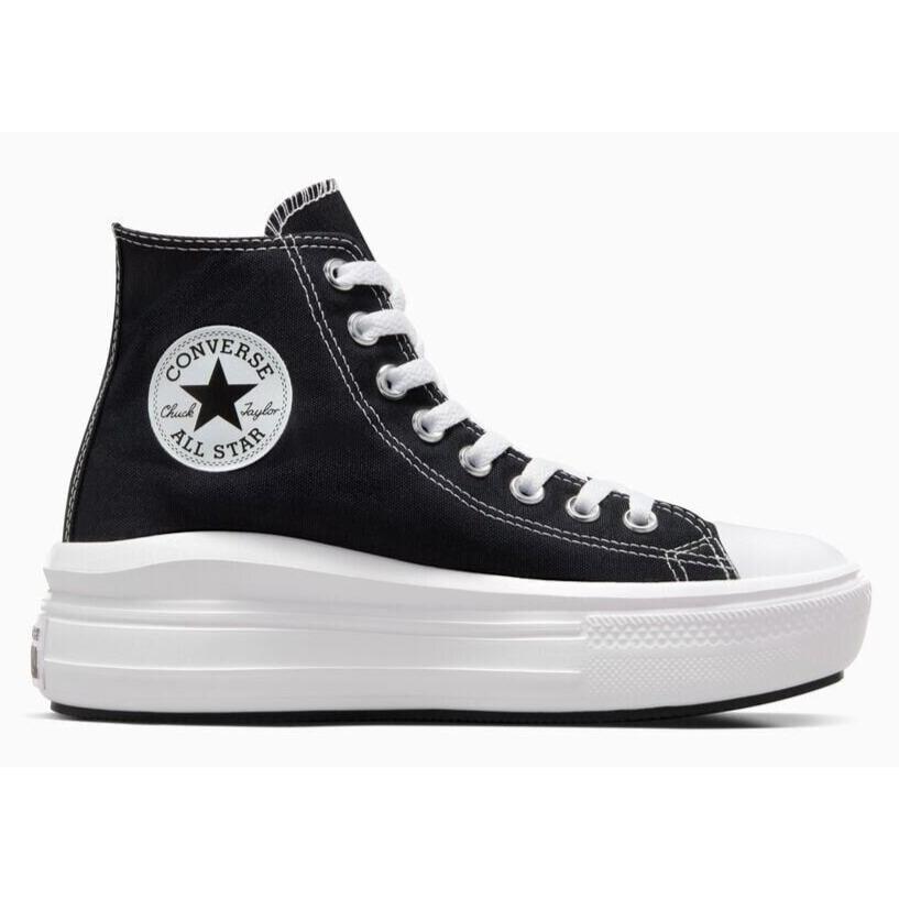 Womens Converse Chuck Taylor All Star Move Platform Black Canvas Shoes