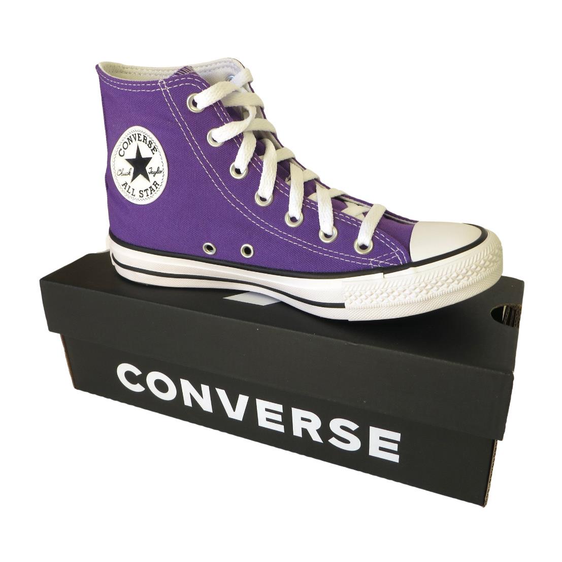 Converse Womens All Star Chuck Taylor Hi High Top Sneakers Electric Purple