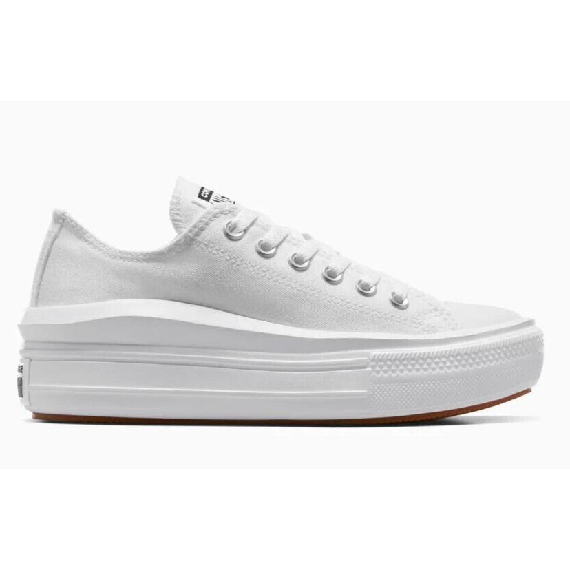 Womens Converse Chuck Taylor All Star Move Platform White White Canvas Shoes