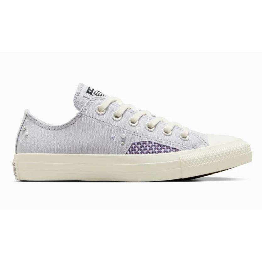 Womens Converse Chuck Taylor All Star Pearls Lilac Pewter Canvas Shoes