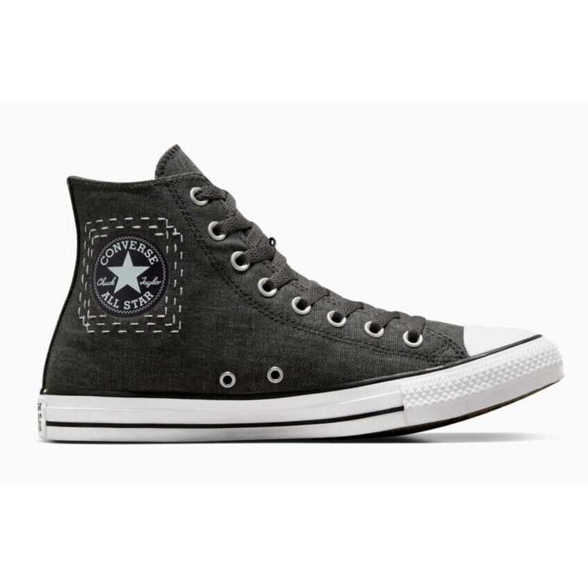 Womens Converse Chuck Taylor All Star Boro Stitch High Grey Canvas Shoes