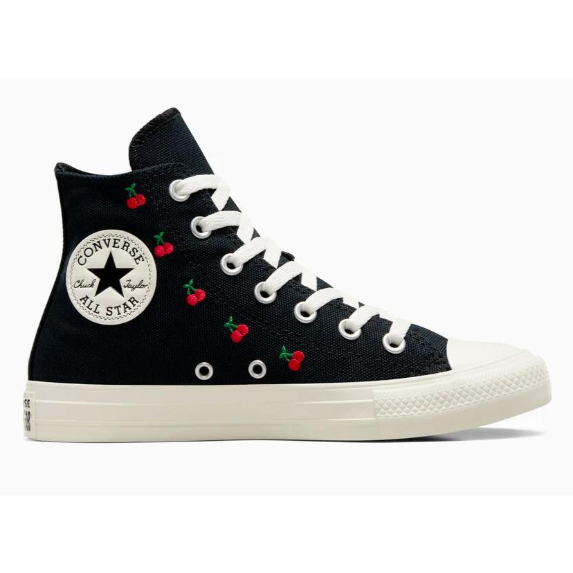 Womens Converse Chuck Taylor All Star Cherries Black Canvas Shoes