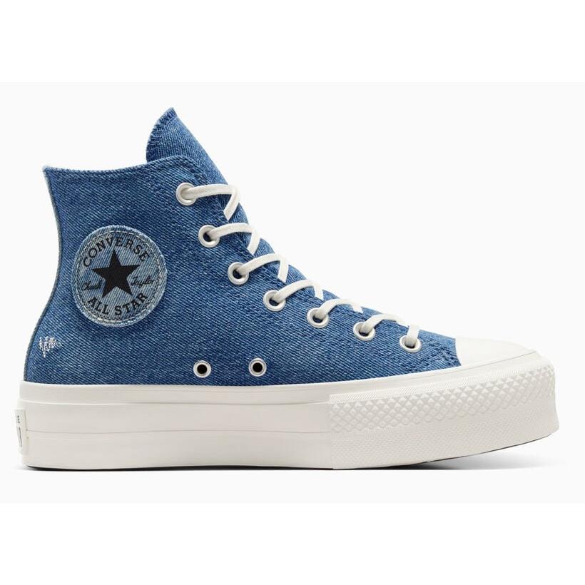 Womens Converse Chuck Taylor All Star Lift Navy Egret Denim Shoes