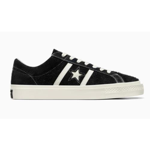 Womens Converse Cons One Star Academy Pro Black Egret Suede Shoes