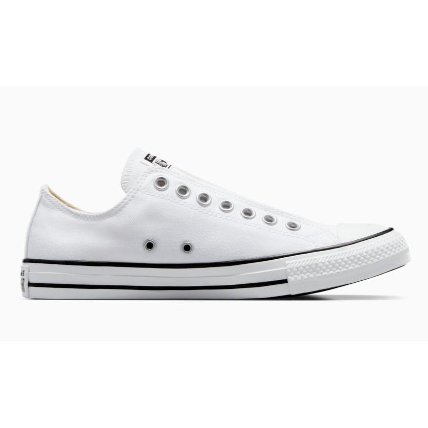 Womens Converse Chuck Taylor All Star White Black Canvas Slip-on Shoes