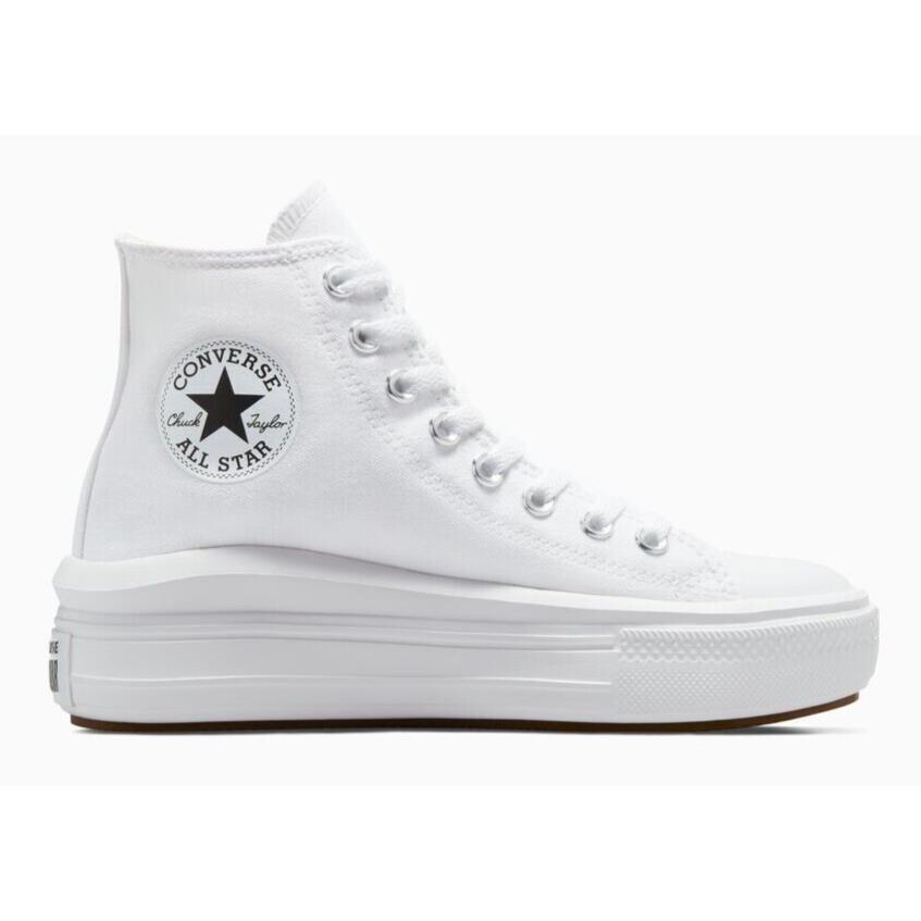 Womens Converse Chuck Taylor All Star Move Platform White Canvas Shoes