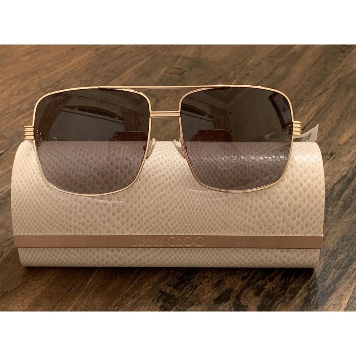 Jimmy Choo Sunglasses W/case Gold Frame-nwt-msrp