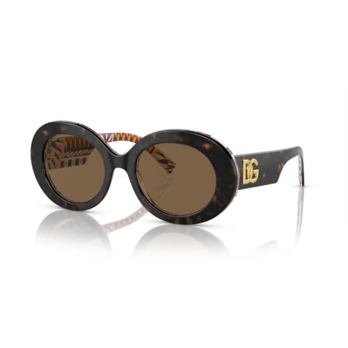 Dolce Gabbana 0DG4448 Sunglasses Sun Glasses 321773 Havana 51 Unis