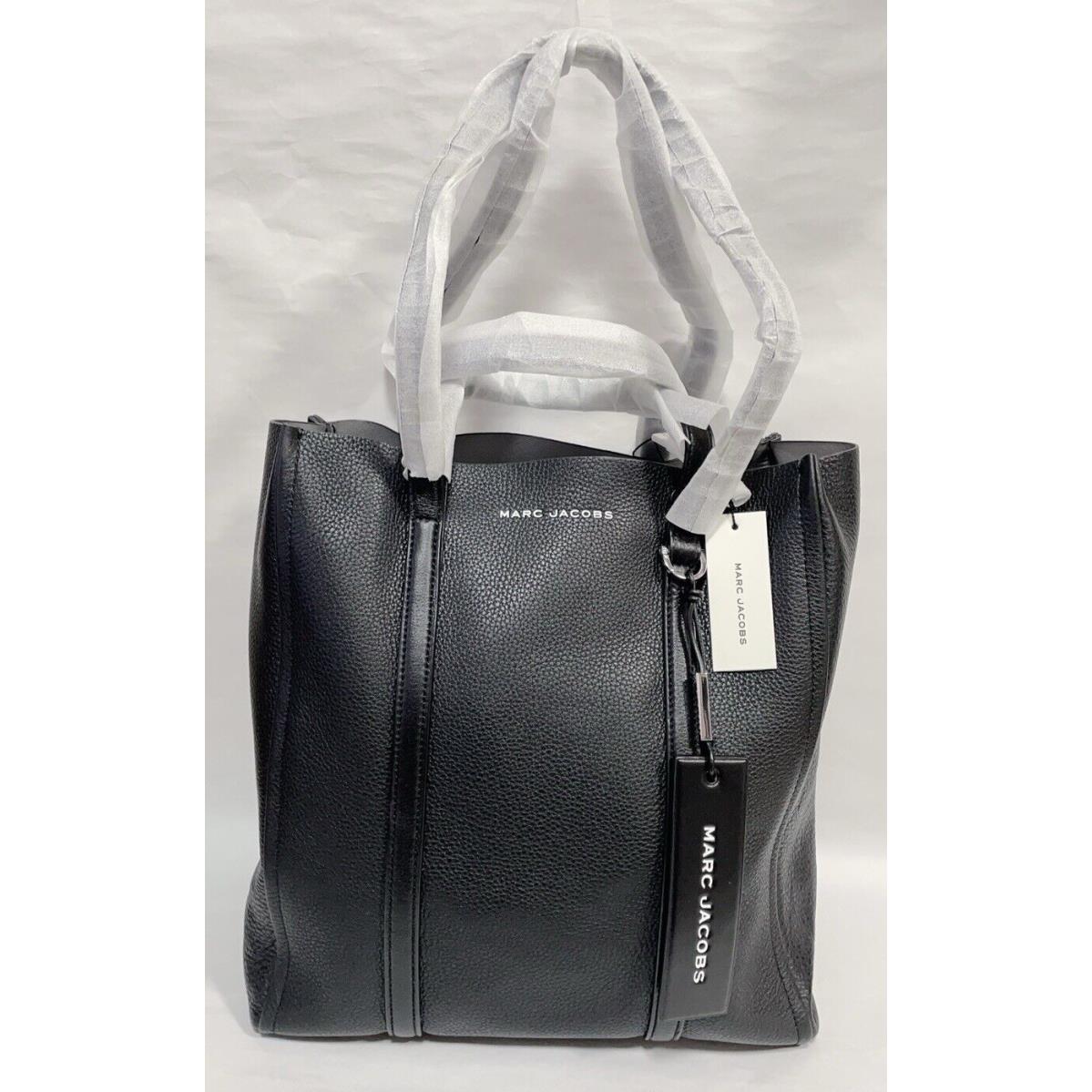 Marc Jacobs The Tag Tote Black Leather Shoulder Bag