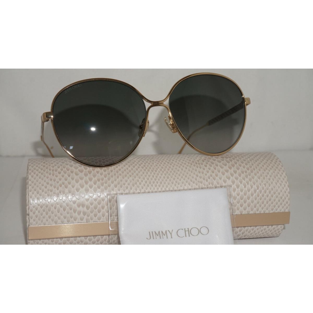 Jimmy Choo Sunglasse Aviator Gold Round Gray Neva/f/s 2F7 60 16 140