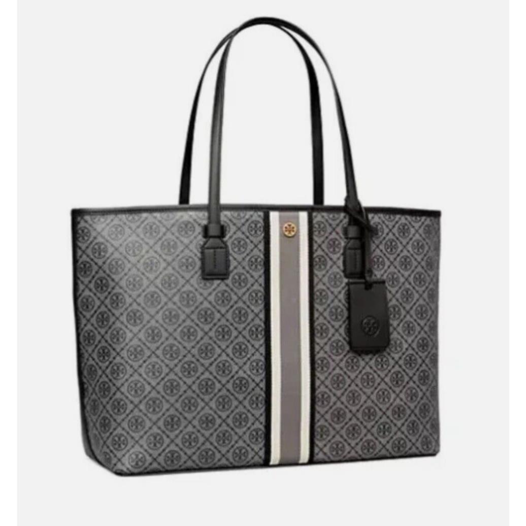 L K Tory Burch T Monogram Coated Canvas Large Tote Bag Sig Logo Gift