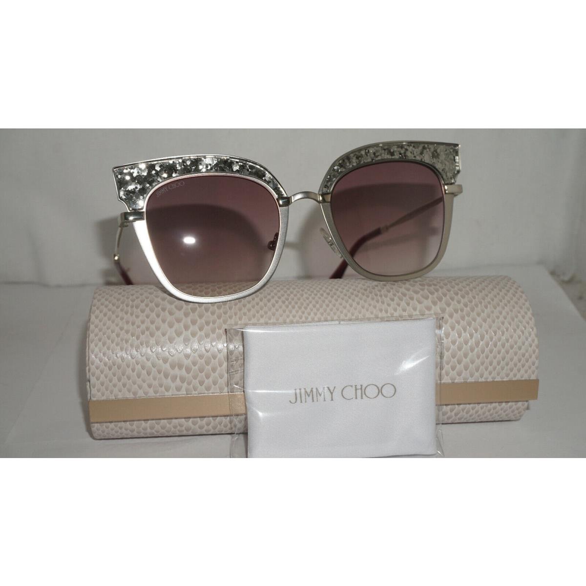 Jimmy Choo Sunglasse Light Matte Gold Burgundy Rosy/s 5RL 51 20 140