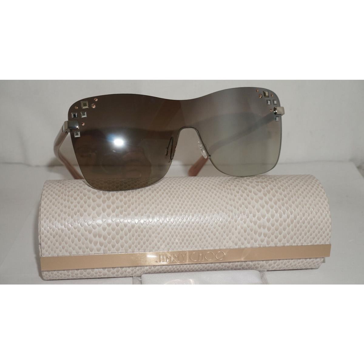 Jimmy Choo Sunglasse Shield Palladium Gray Mirror Mask/s 99 01 140