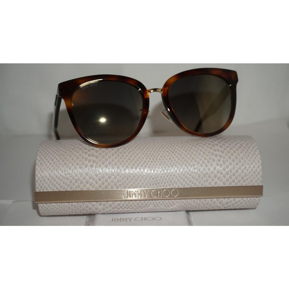 Jimmy Choo Sunglasses Havana Glitter Gold Mirror Cade/f/s Ocy FQ 55 20 140