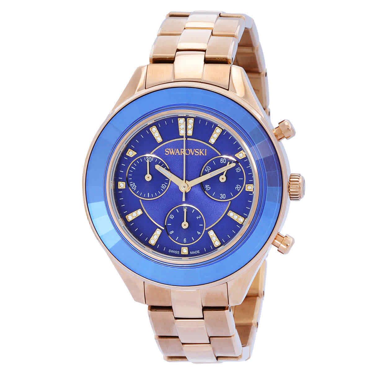 Swarovski Octea Lux Sport Chronograph Quartz Crystal Blue Dial Unisex Watch