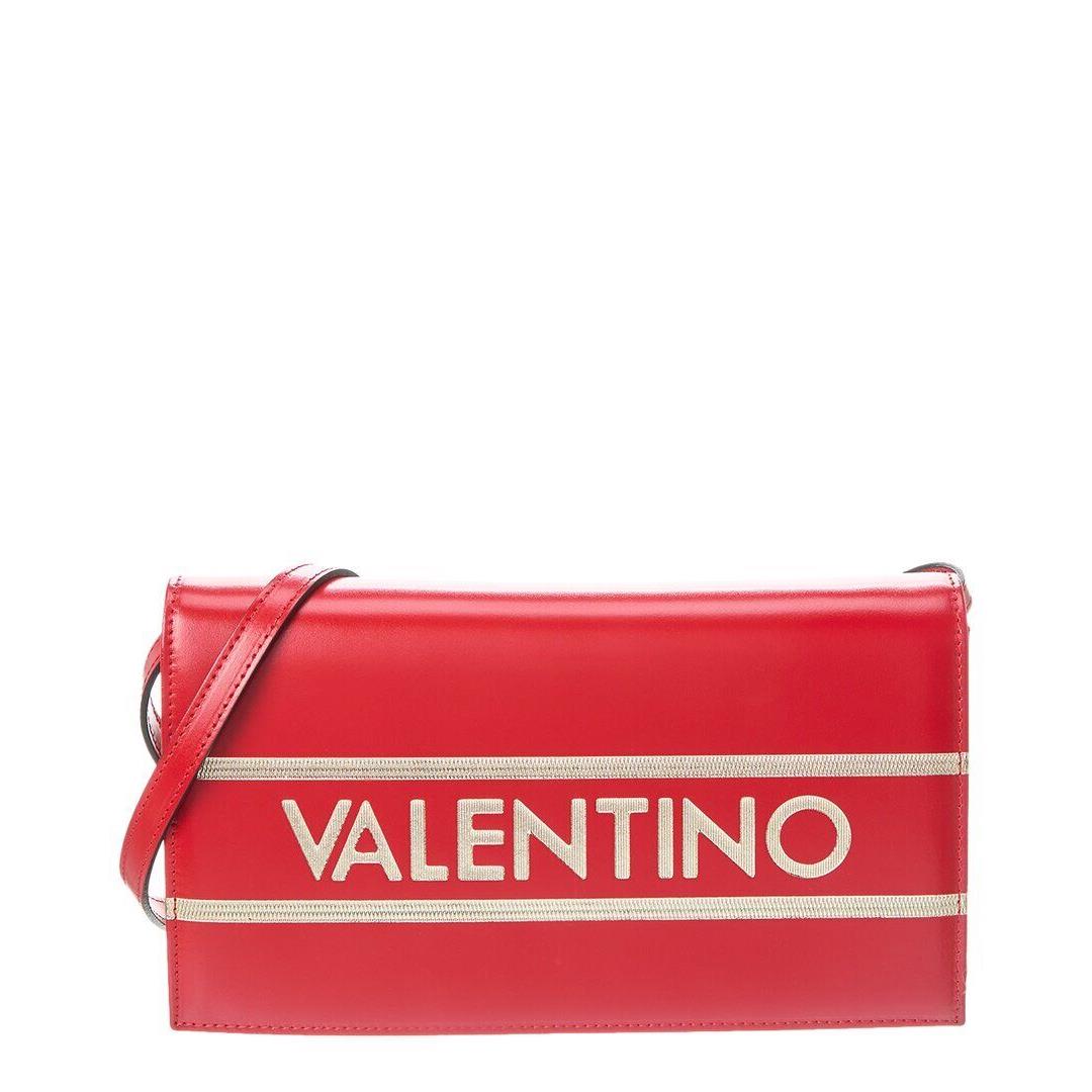 Valentino By Mario Valentino Lena Lavoro Leather Shoulder Bag Women`s Red