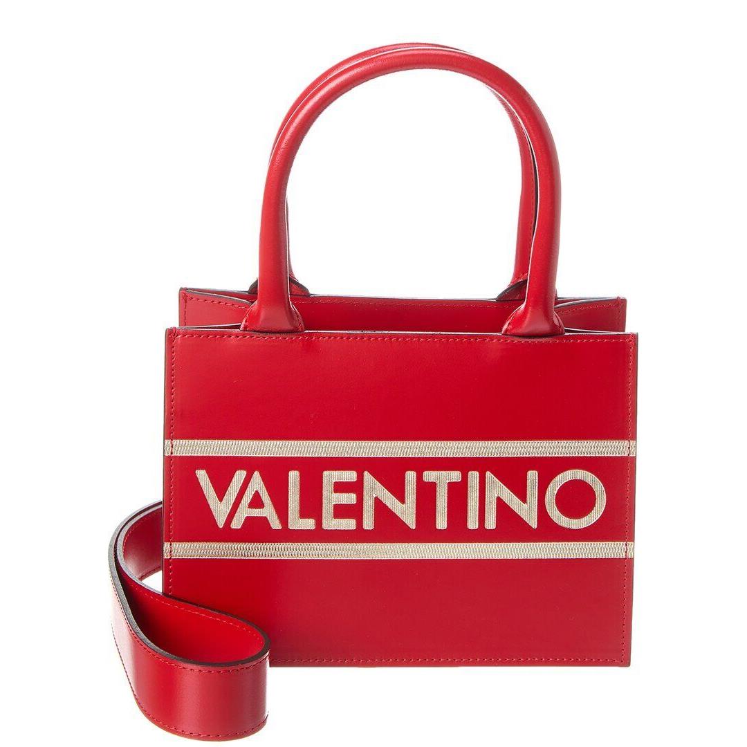 Valentino By Mario Valentino Marie Lavoro Leather Tote Women`s Red