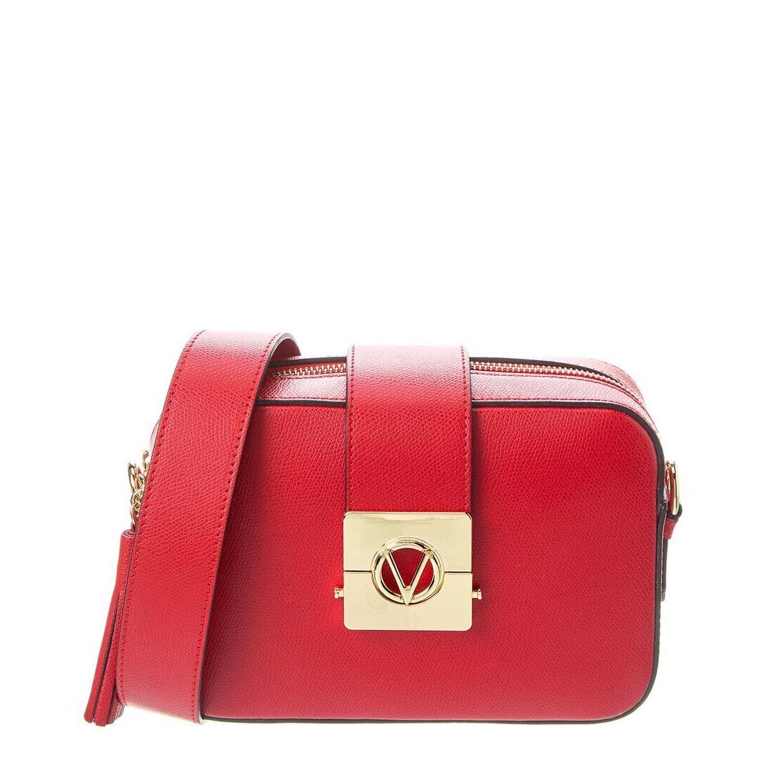 Valentino By Mario Valentino Babette Leather Crossbody Women`s Red