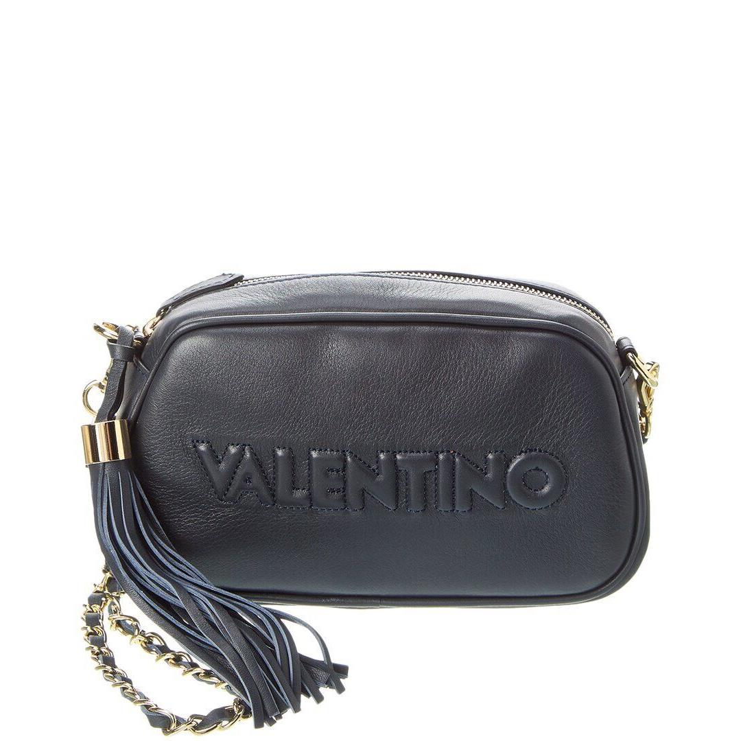 Valentino By Mario Valentino Bella Embossed Leather Crossbody Women`s Blue