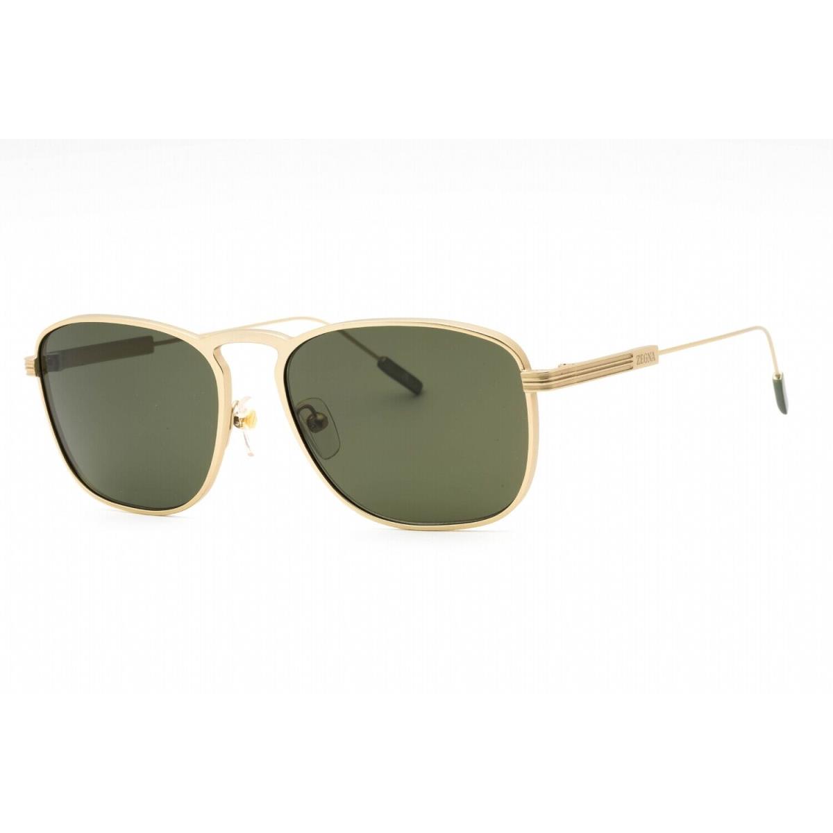 EZ0219 32N Sunglasses Gold Frame Green Lenses 56mm by Ermenegildo Zegna
