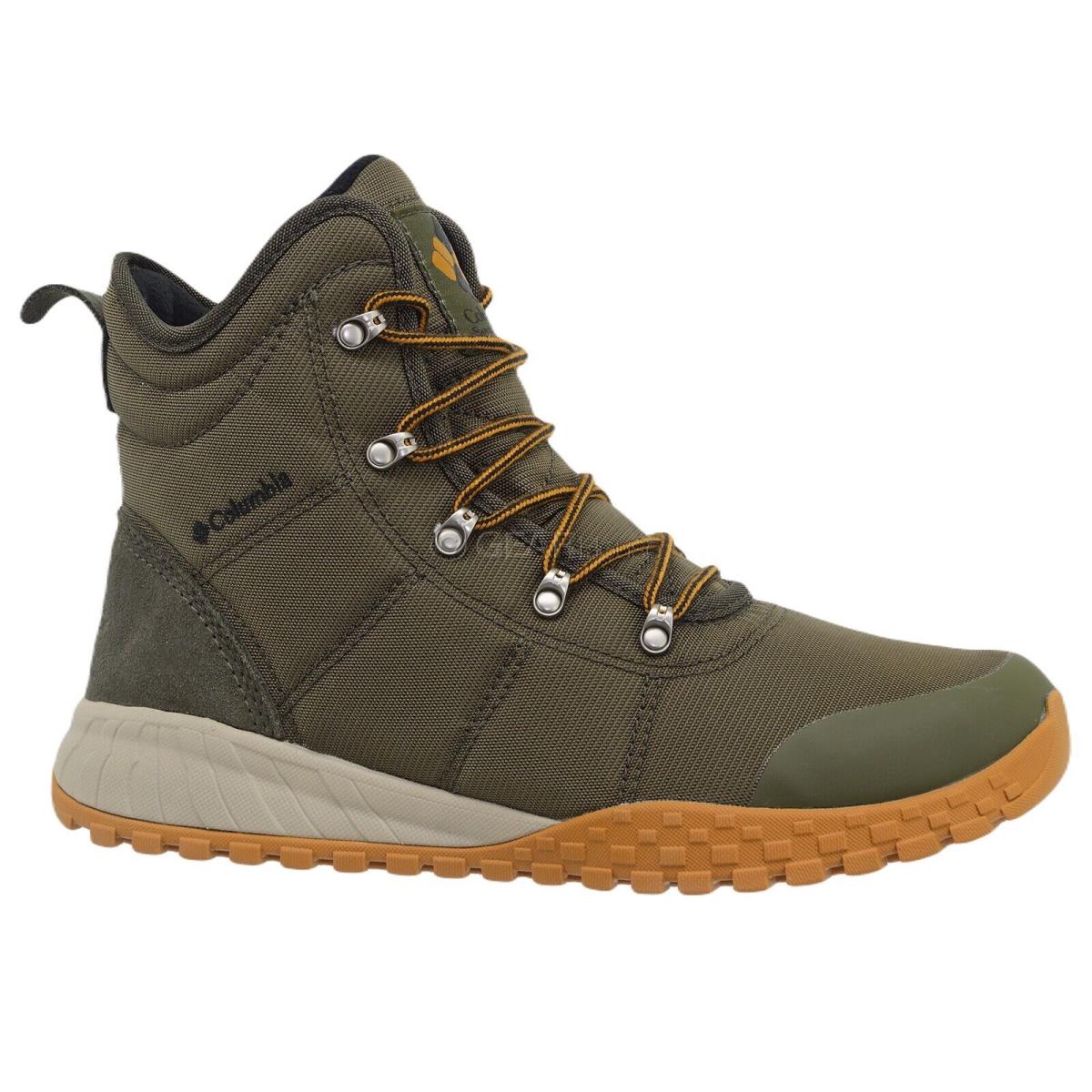 Columbia Fairbanks Omni-heat Mens Waterproof Winter Boots Olive Green