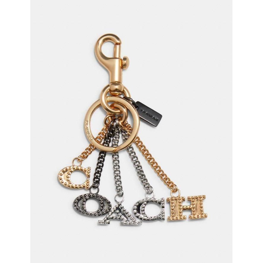 Coach Perforated Metal Bag Charm 91474 Multi