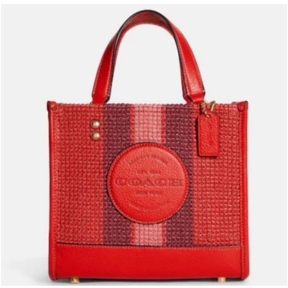 Coach Dempsey Tote 22 with Coach Patch Miami Red CA291