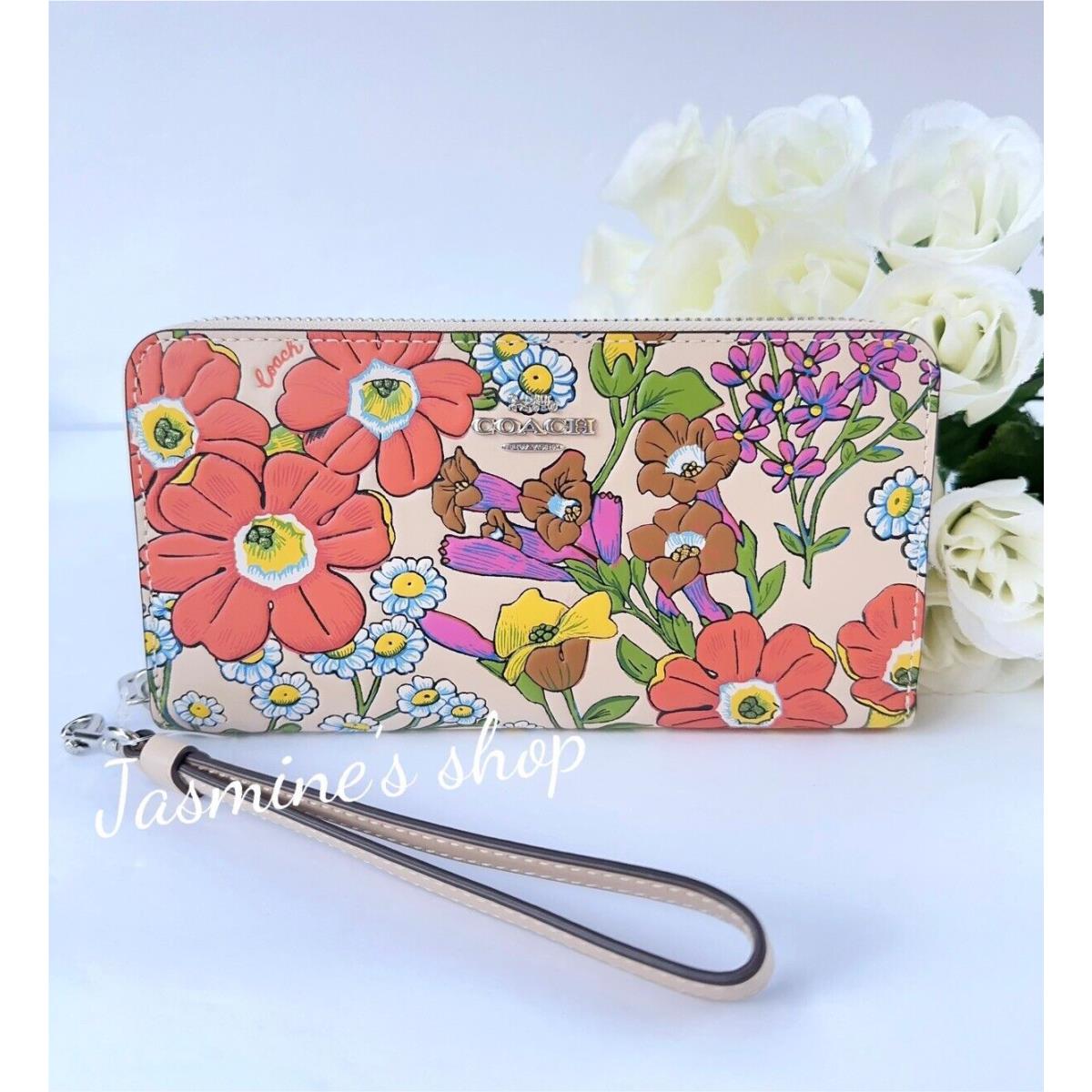 Coach Long Zip Around Wallet with Floral Print CR930