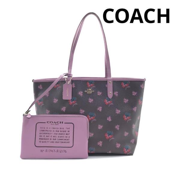 Coach F12176 Reversible City Tote IN Wildflower Print Coated Canvas Light Gold