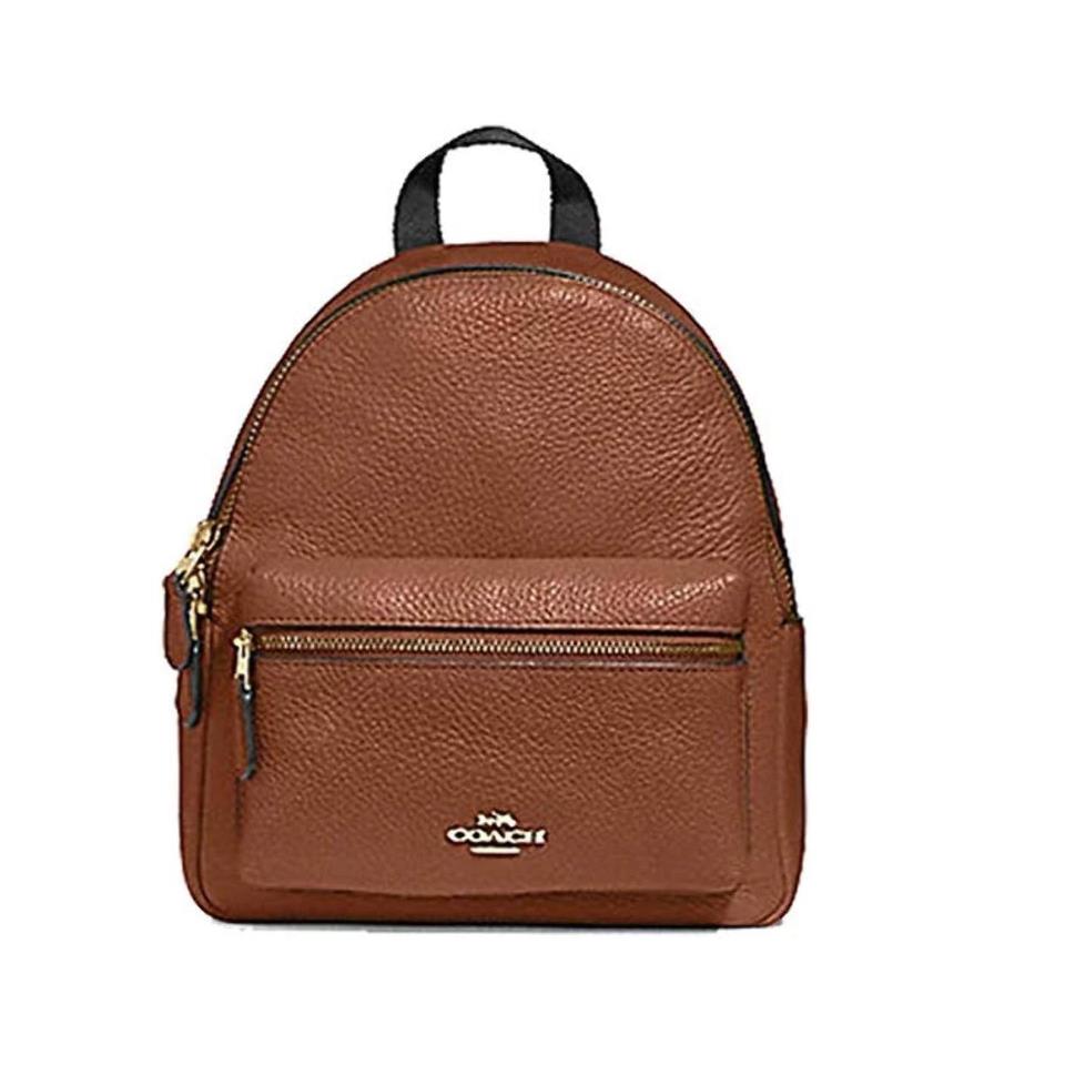 Coach Saddle Leather Mini Charlie Backpack F28995 Pebble Leather Backpack