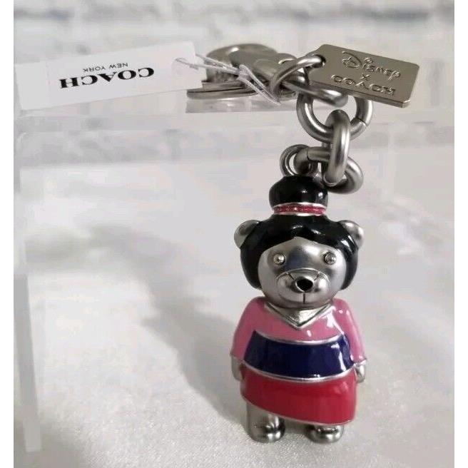 Coach x Disney Mulan Bear Enamel Keyring Bag Charm Ltd Edition Collectible