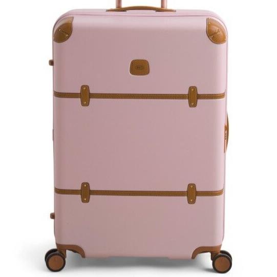 Brics 30in Pink Leather Detail Hardcase 8 Wheel Tsa 8 Wheel Spinner