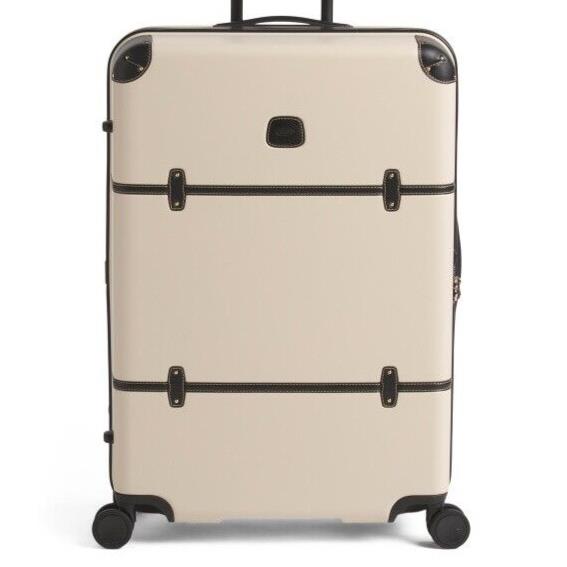 Brics 30in White Black Leather Detail Hardcase Tsa 8 Wheel Spinner