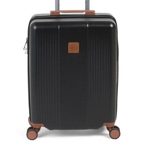 Brics 21in Black Striped Hardcase Tsa Lock 8 Wheel Carry-on Spinner