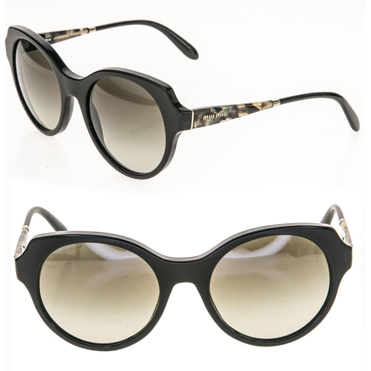 Miu Miu 06P Black Sand Marble Butterfly Geometric Fashion Sunglasses SMU06P