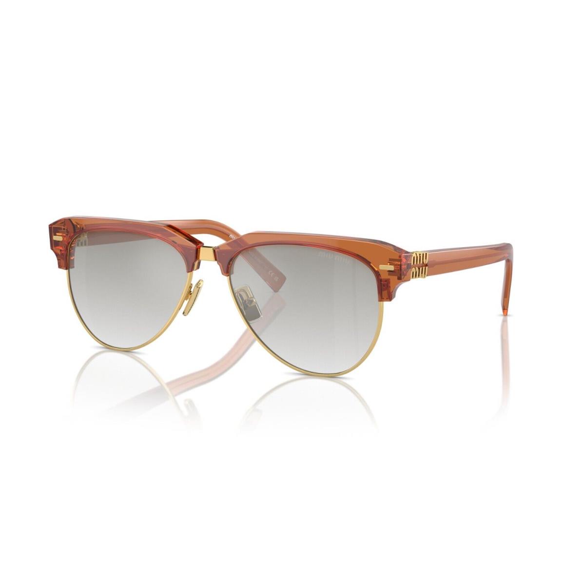 Smu 09ZS Caramel/clear Silver Gradient 15T-8K1 Sunglasses by Miu Miu