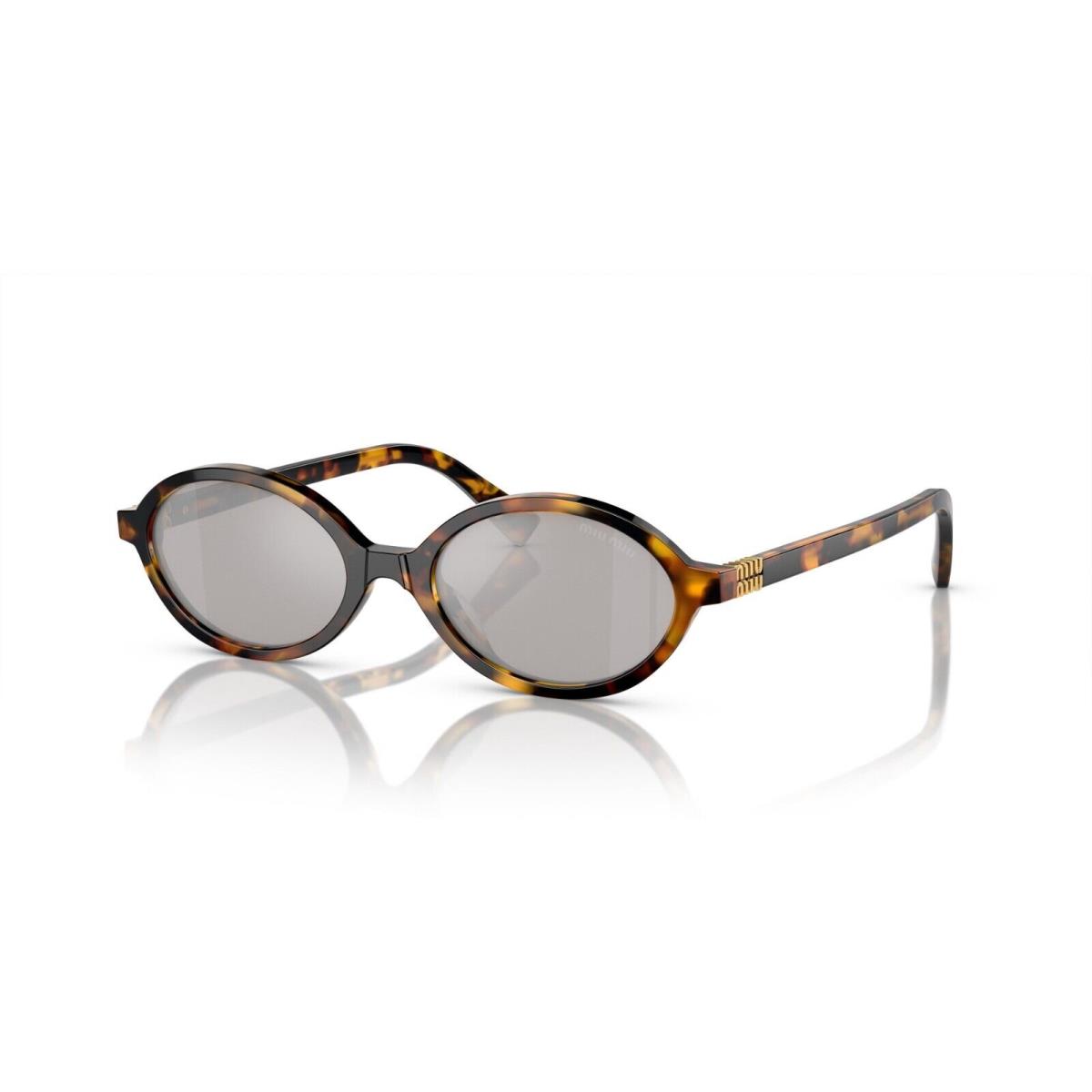 Miu Miu Smu 04ZS Honey Havana/light Grey Mirror Silver VAU-07F Sunglasses