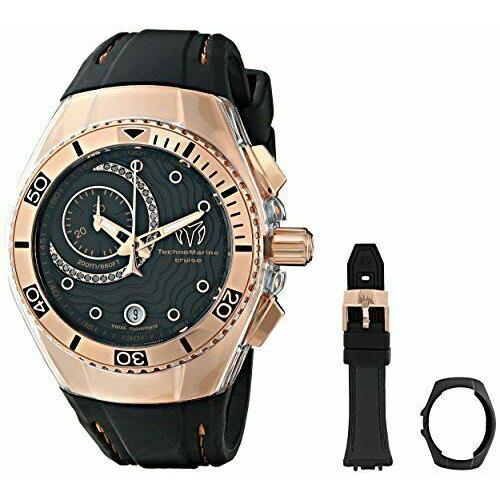 Technomarine Women`s TM-114041 Cruise Analog Display Swiss Quartz Black Watch
