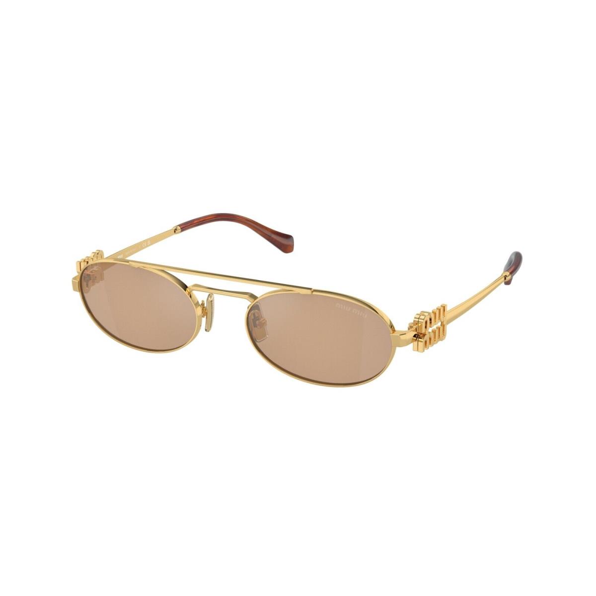 Miu Miu Smu 54ZS Gold/brown Orange 5AK-40D Sunglasses
