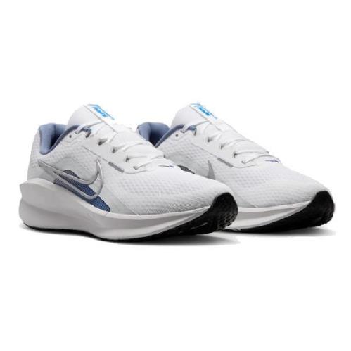 Nike Men`s Breathable Running Sneakers Medium Extra Wide 4E White Blue