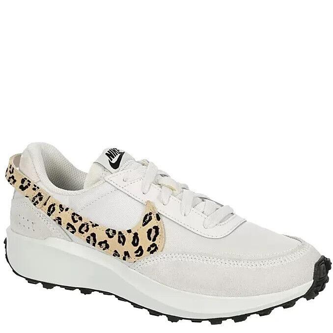 Nike Waffle Debut Retro Women`s Suede Athletic Low Top Shoes Sneaker Leopard - Beige