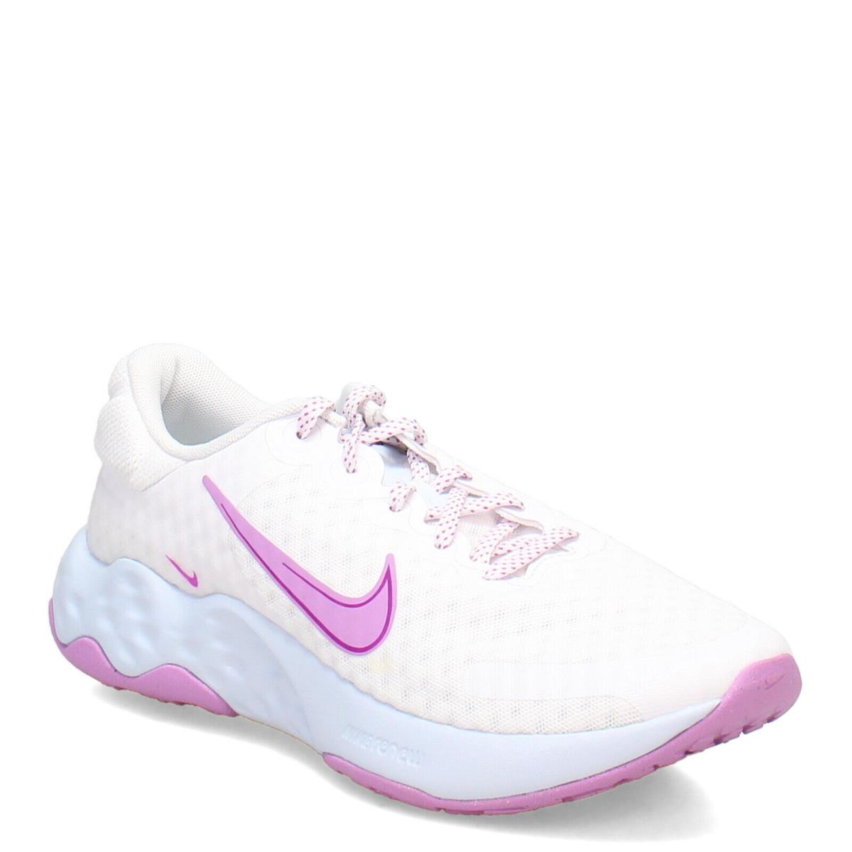 Women`s Nike Renew Ride 3 Running Shoe DC8184-102 White/fuchsia/blue Mesh