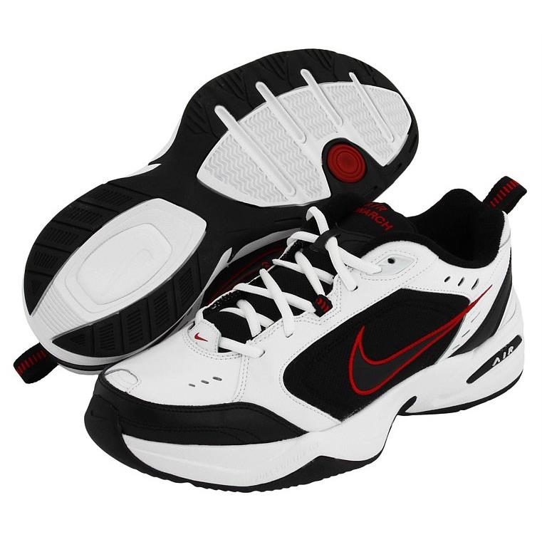 Nike Men`s Cushioned Cross Training Sneakers Medium Extra Wide 4E White Black Red